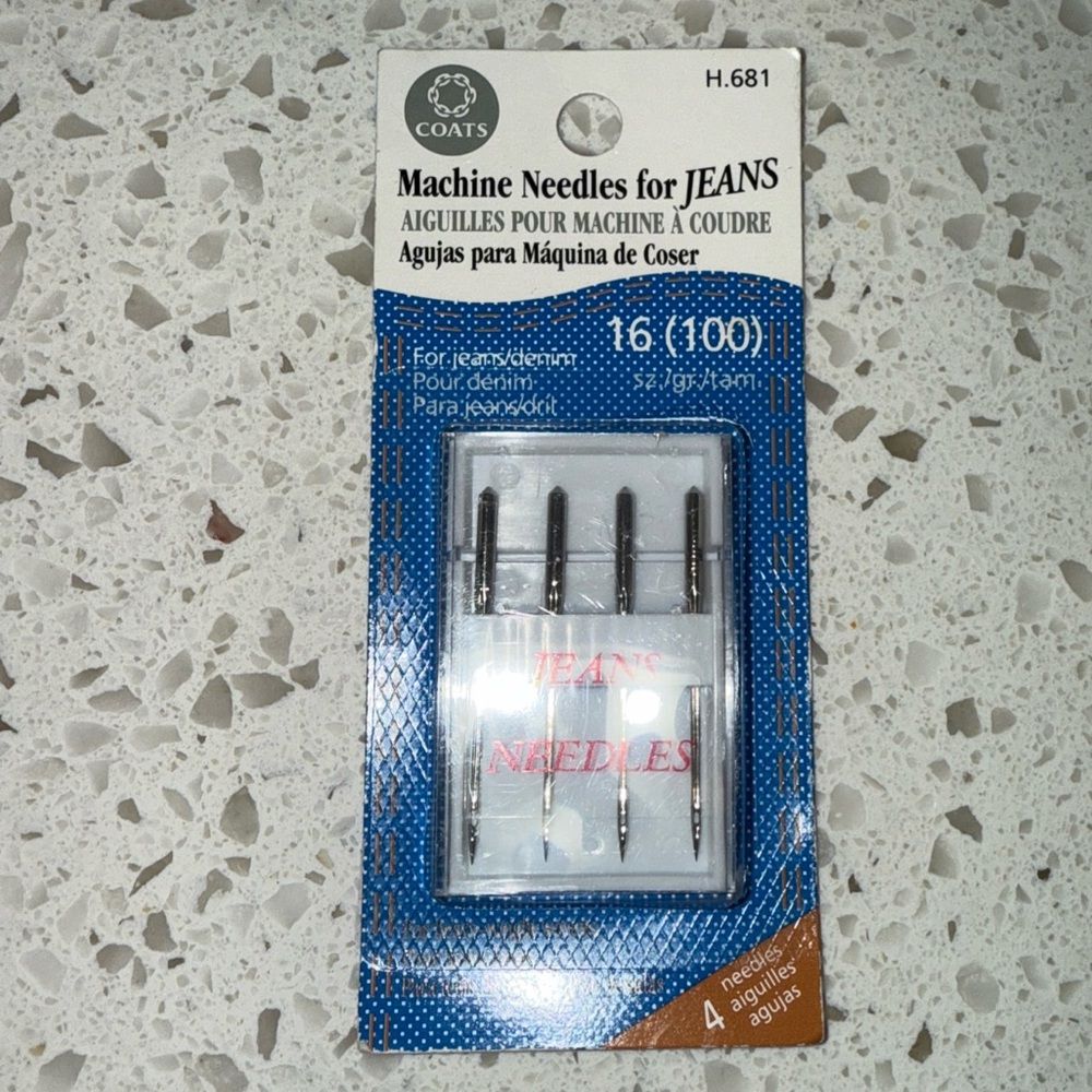 4 Pack Machine Needles for Jeans